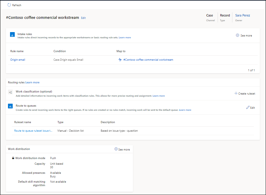 Dynamics 365 Customer Service: Arbeitsstrom zur Einrichtung des Datensatzroutings