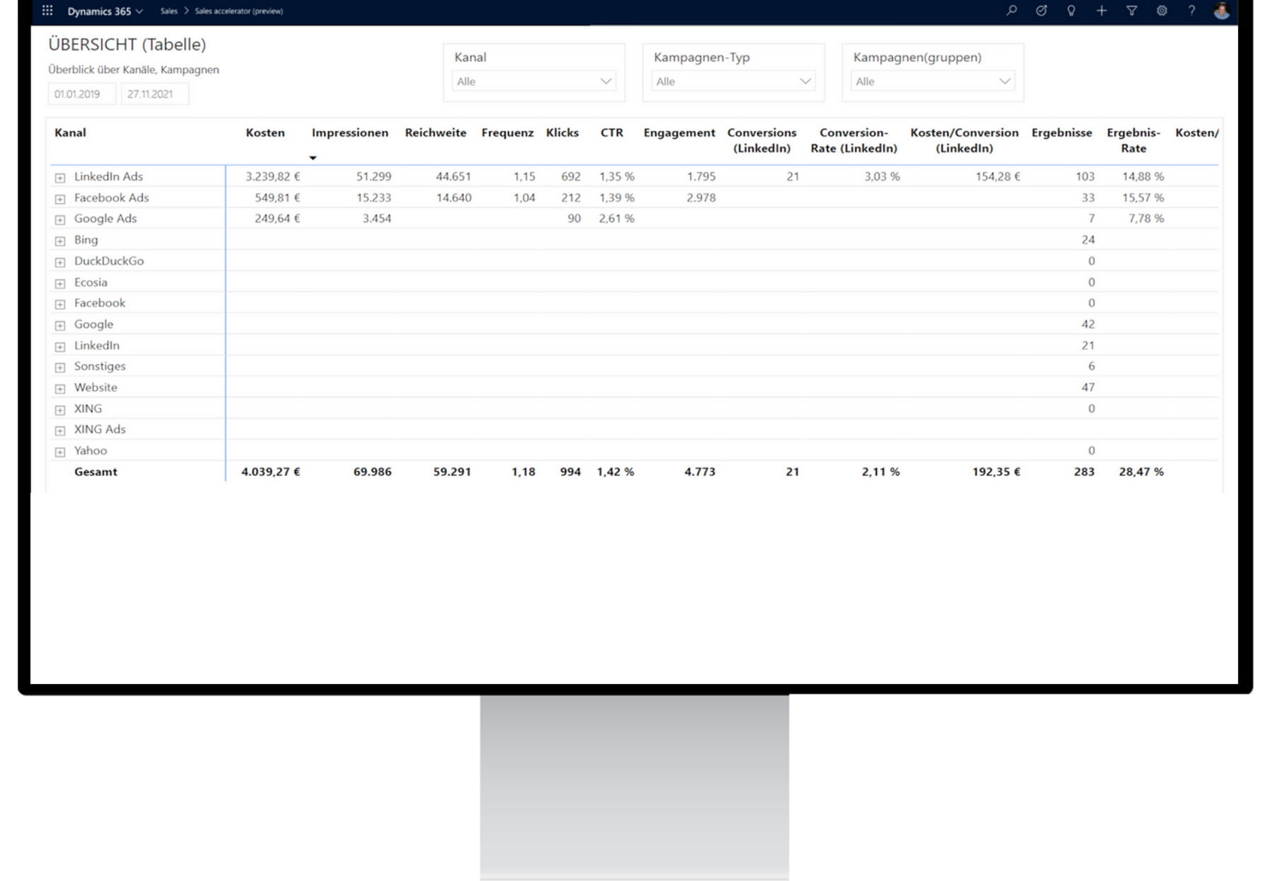 microsoft dynamics 365 sales