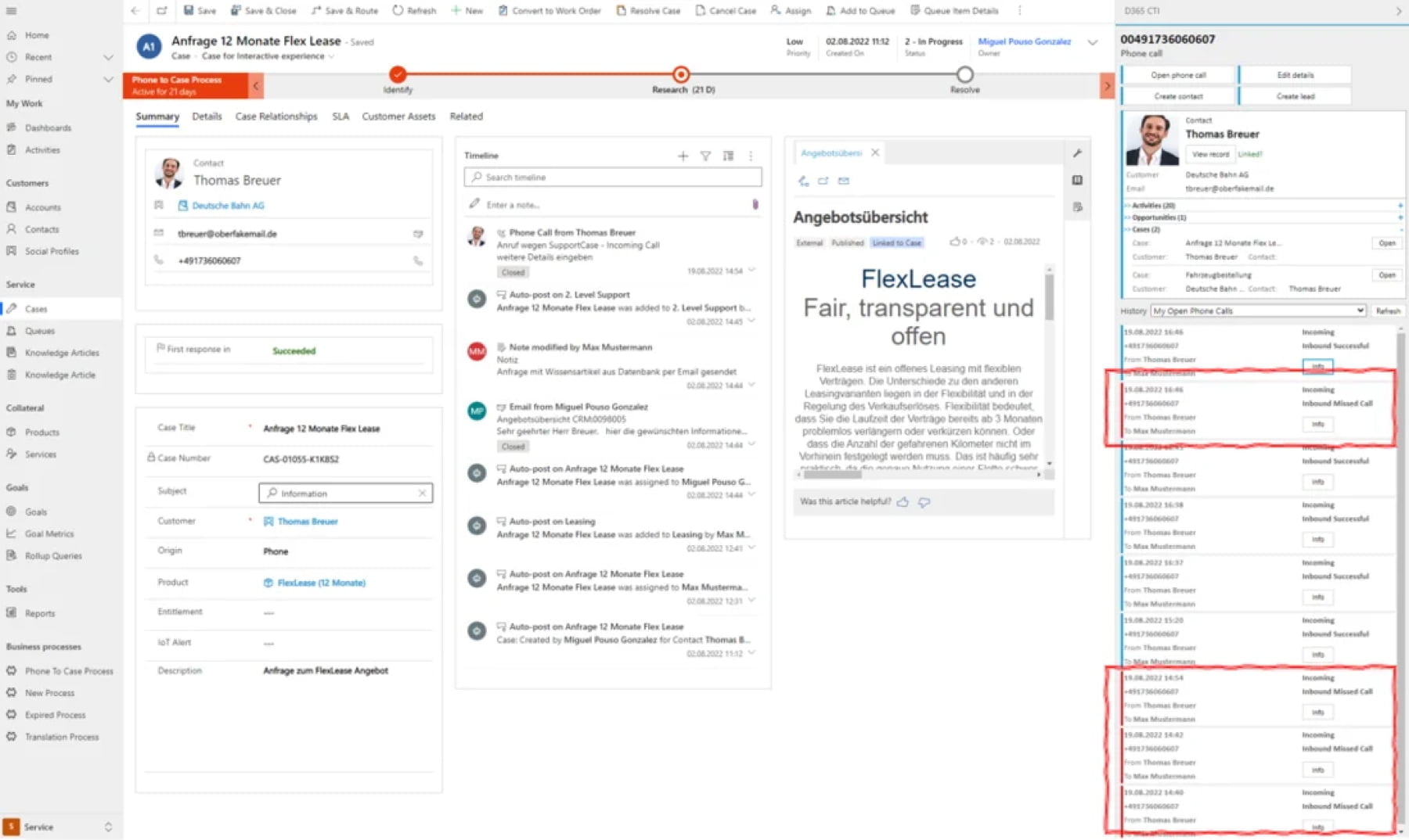 Dynamics 365 CRM TelefonIntegration